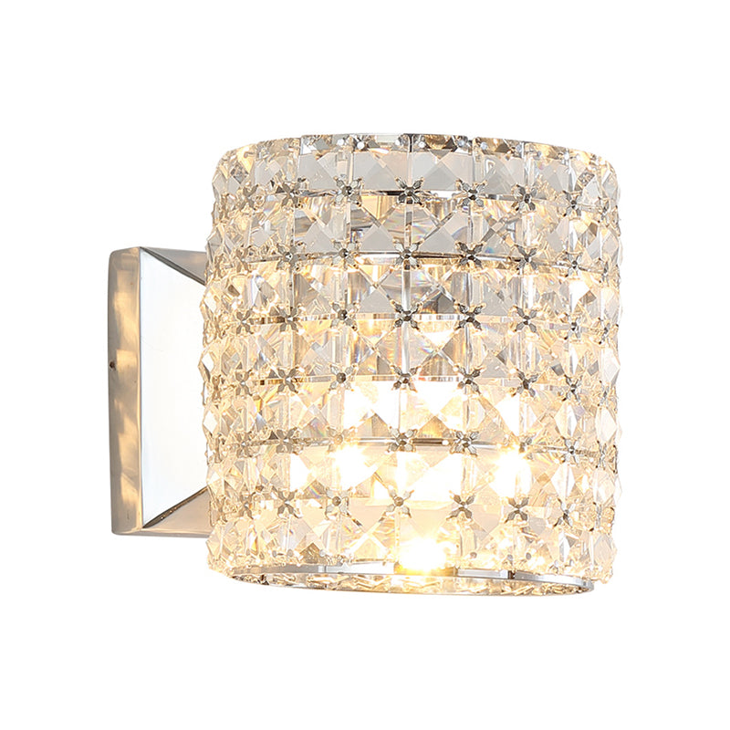 Clear Crystal Block Wall Light SCONCE CILINDER 1 Licht hedendaagse wandverlichtingsarmatuur