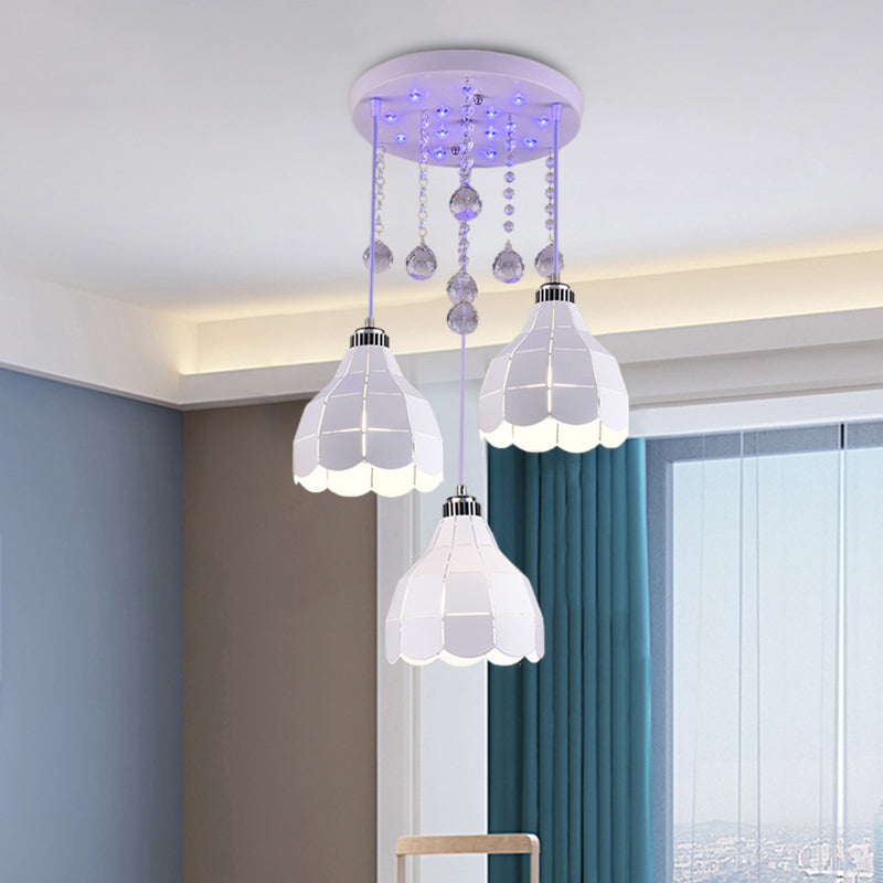 Dome in metallo Multiple Light Appeding Simple 3 Bulbs Lampa