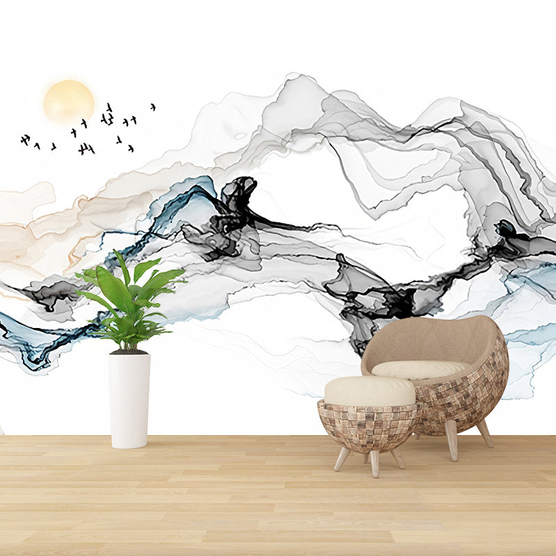 Abstract Wall Murals Pastel Color Smoke Extra Large Wall Decor, Customized Size Available