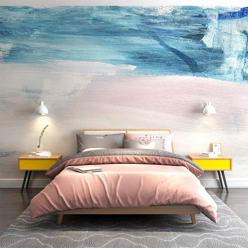 Water-Resistant Textured Murals Fresh Minimalist Sea and Beach Wall Art for Bar