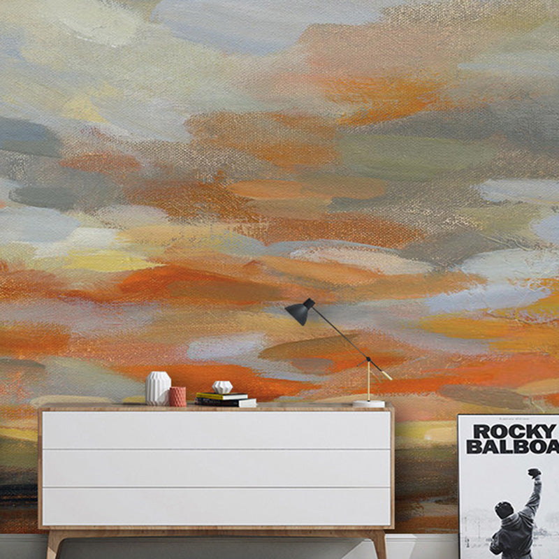 Decorative Dusk and Sky Murals Personalized Size Contemporary Wall Art for Coffee Shop