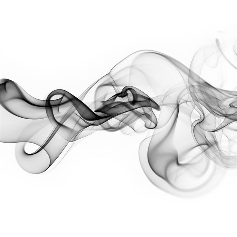 Full Size Wall Decor Black and White 3D Print Smoke Non-Woven Textured Wall Mural for Gallery, Personalized Size Available