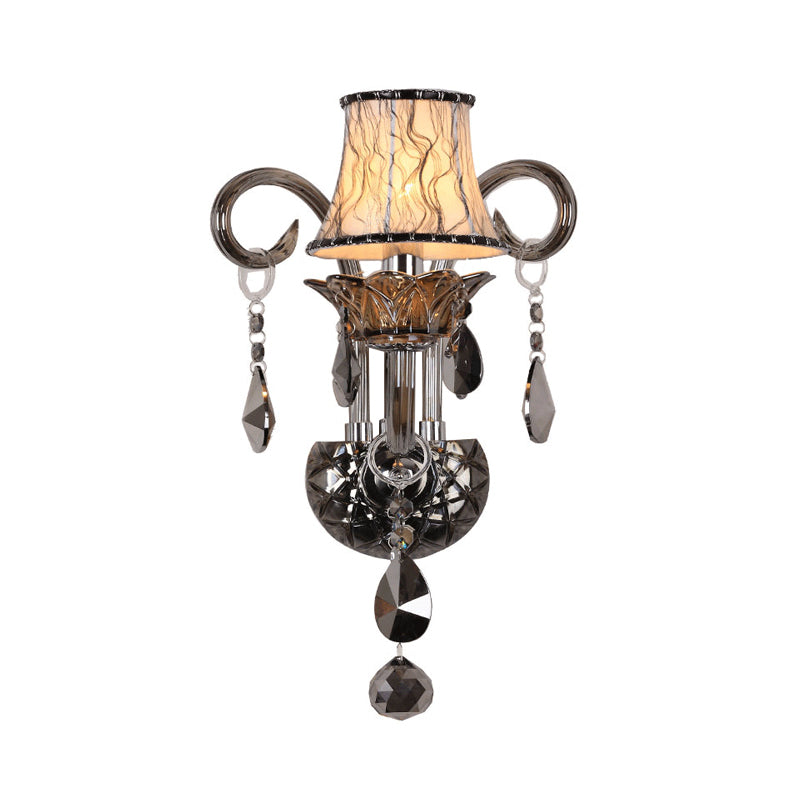 Fumo gris cónicoidulcador cónyuge lámpara modernista modernista 1/2 luces de la sala de estar iluminación montada en la pared