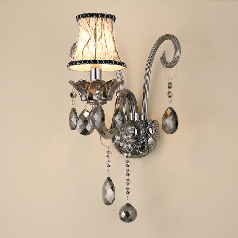 Fumo gris cónicoidulcador cónyuge lámpara modernista modernista 1/2 luces de la sala de estar iluminación montada en la pared