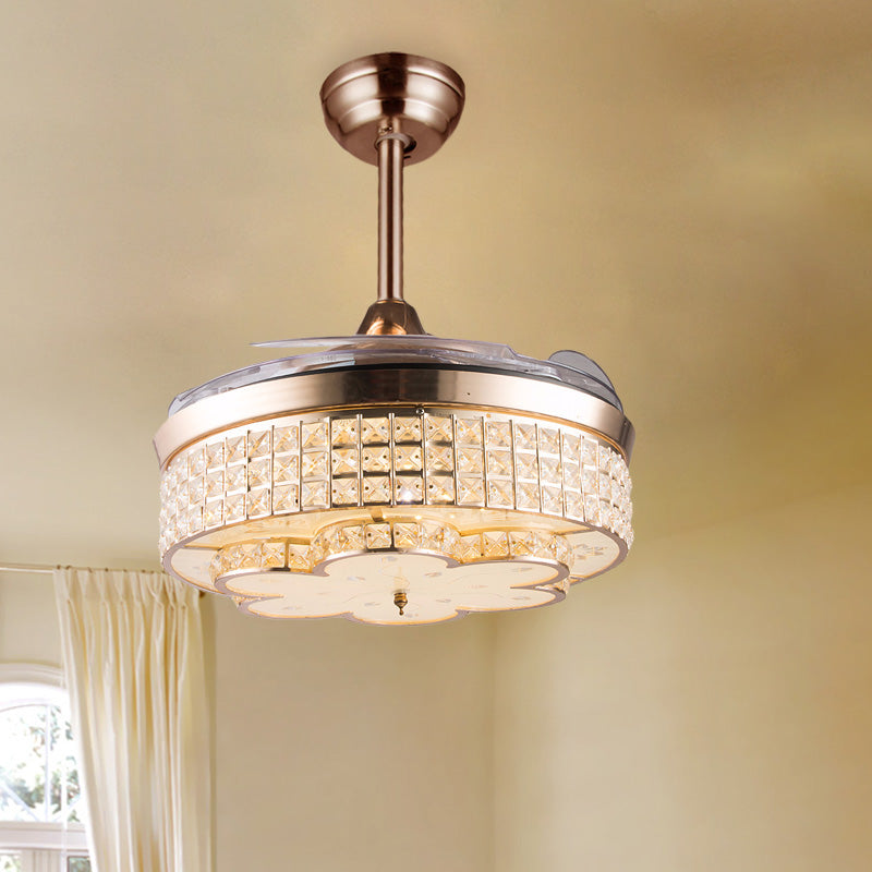 42.5 "brede gouden bloemenventilator Licht Modernist