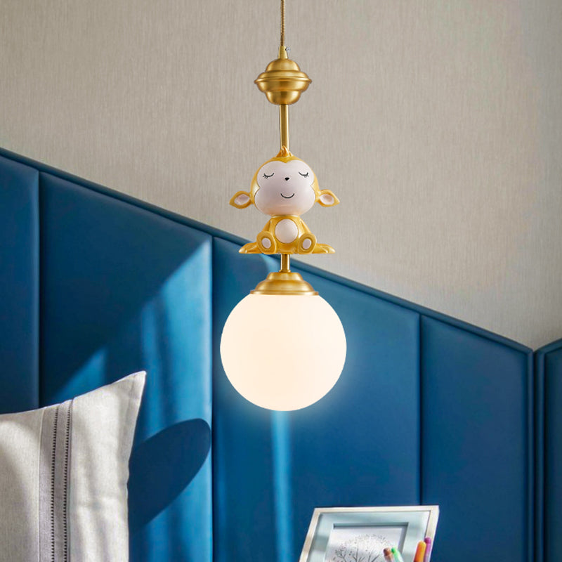 Finishale en or singe pendule lampe de lampe 1