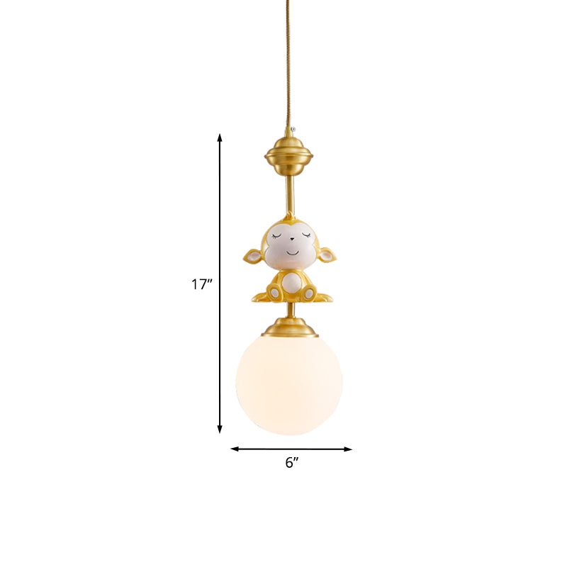 Finishale en or singe pendule lampe de lampe 1