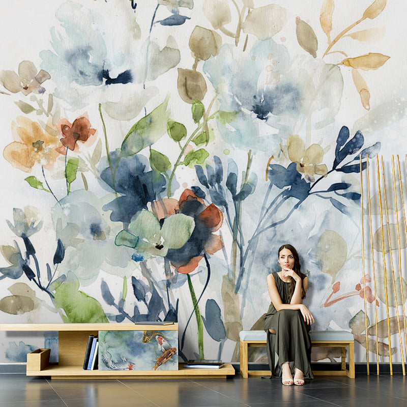 Decorative Romantic Rose Mural Wallpaper Personalized Size Minimalist Wall Decor for Accent Wall