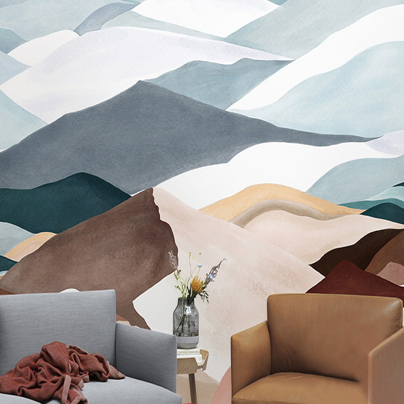 Whole Murals Natural Novelty Stacked Mountain Wall Covering in Pastel Color