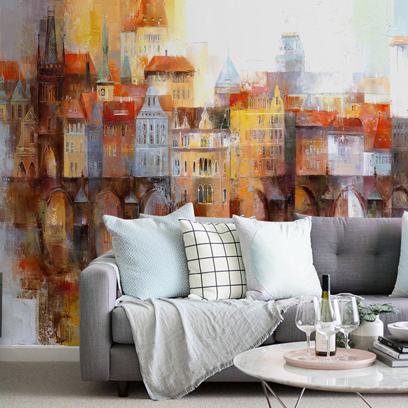 Giant Wall Mural Illustration Style Venice City Wall Art for Living Room, Made to Measure