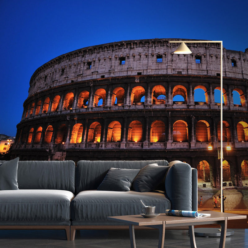 Stain-Resistant Murals European Famous Building Personalized Contemporary Wall Decor for Office and Bar