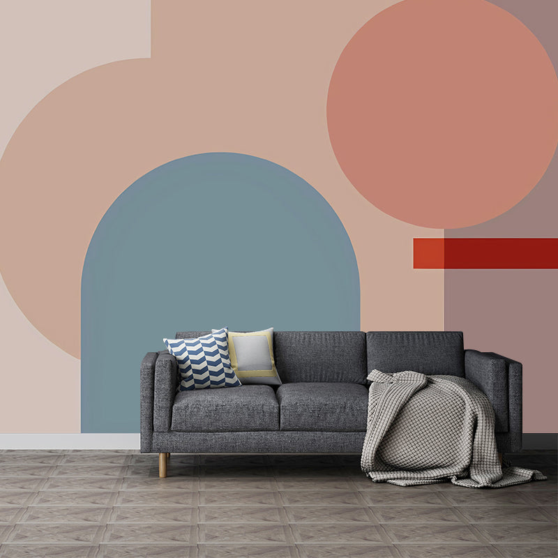 Full Size Wall Covering Unique Novelty Irregular Geometries Wall Mural in Multi-color