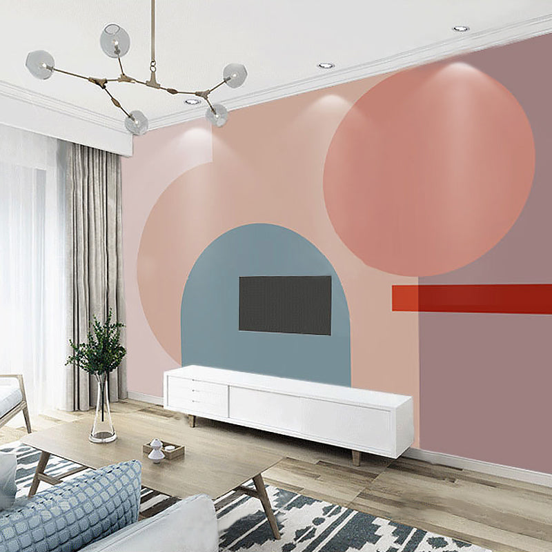 Full Size Wall Covering Unique Novelty Irregular Geometries Wall Mural in Multi-color
