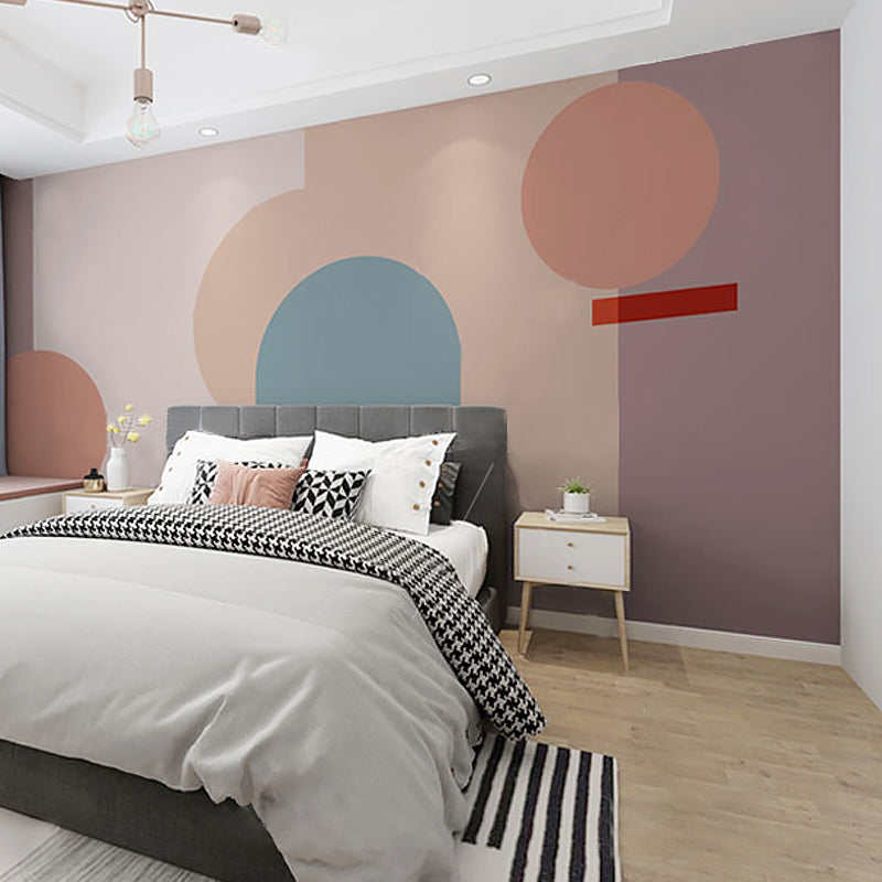 Full Size Wall Covering Unique Novelty Irregular Geometries Wall Mural in Multi-color