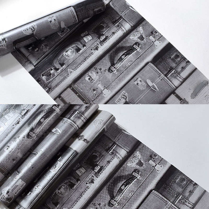 Industrial Grey Brick Wallpaper Roll Waterproof Non-Pasted Wall Covering, 20.5 in x 33 ft