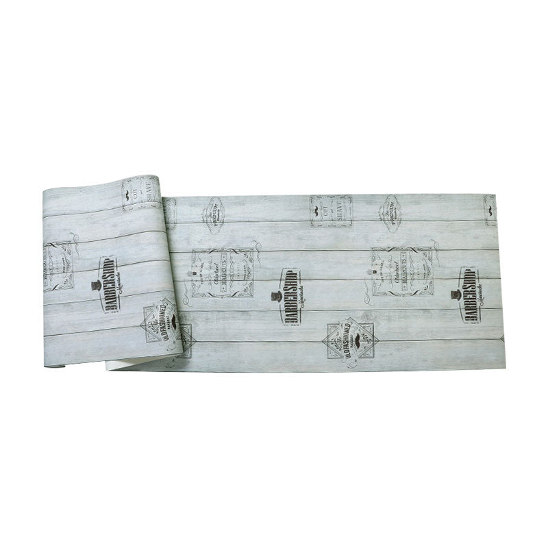 Pastel Color Wallpaper Roll Plaster Decorative Wood and Stripe Wall Decor, 33' x 20.5"