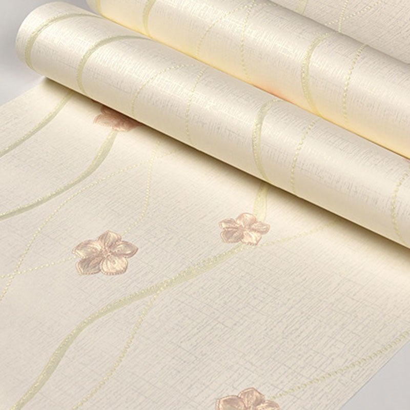 Neutral Color Wall Decor 31'L x 20.5"W Non-Woven Moisture-Resistant Magnolia Deign Wallpaper