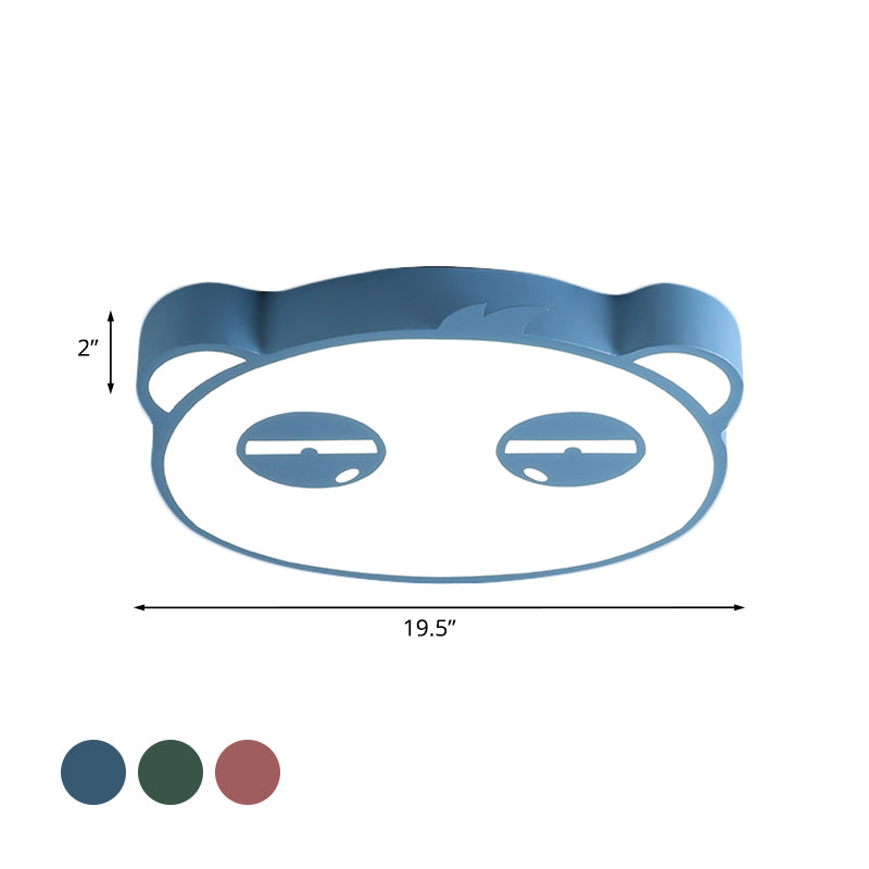 Cartoon LED Deckenleuchte mit Acryl Schatten Rosa/Grün/Blau Ende Panda Form Flush Lampe für Kinder Schlafzimmer