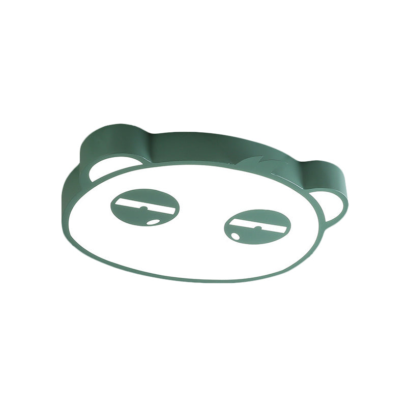 Cartoon LED Deckenleuchte mit Acryl Schatten Rosa/Grün/Blau Ende Panda Form Flush Lampe für Kinder Schlafzimmer