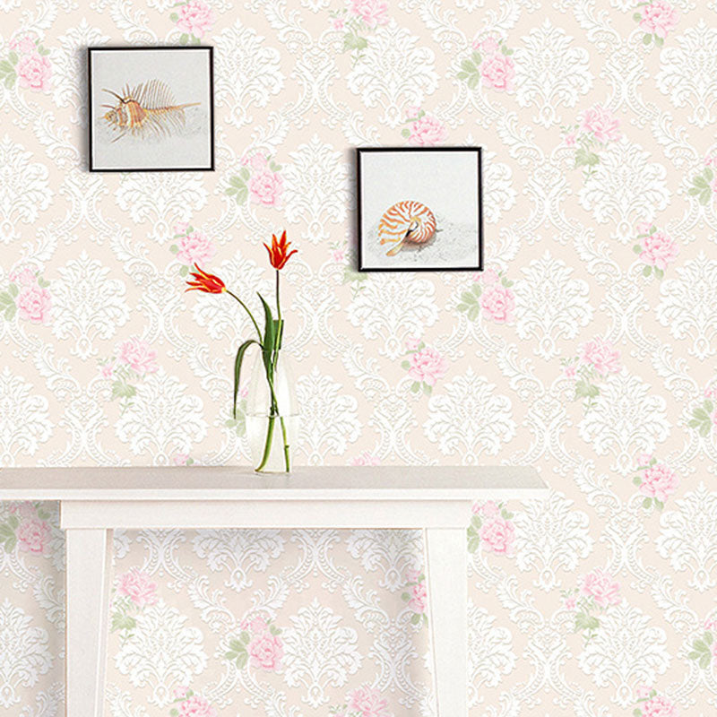 Living Room Wall Decor with Soft Color 3D Rose, 31 ft. x 20.5 in, Non-Pasted