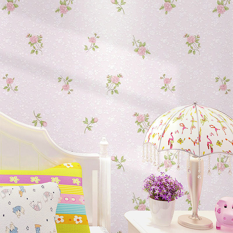 33' x 20.5" Wallpaper Fresh Minimalist Dense Flower Design Wall Decor, Non-Pasted