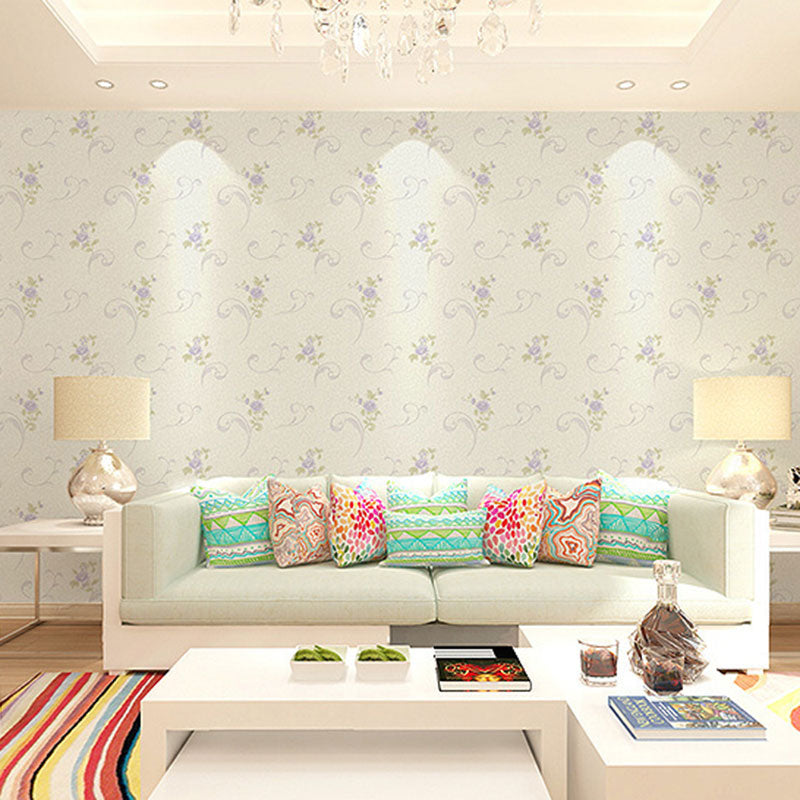 Fresh Tiny Flower Wallpaper Non-Woven Fabric Wall Covering for Coffee Shop, 33'L x 20.5"W