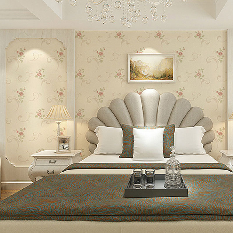 Fresh Tiny Flower Wallpaper Non-Woven Fabric Wall Covering for Coffee Shop, 33'L x 20.5"W