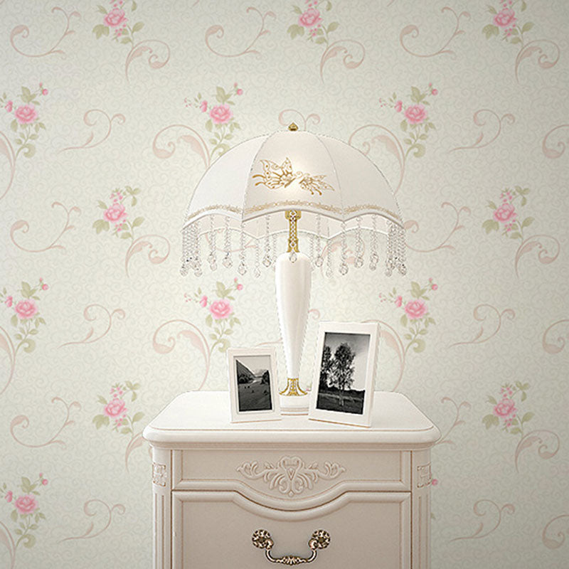 Fresh Tiny Flower Wallpaper Non-Woven Fabric Wall Covering for Coffee Shop, 33'L x 20.5"W