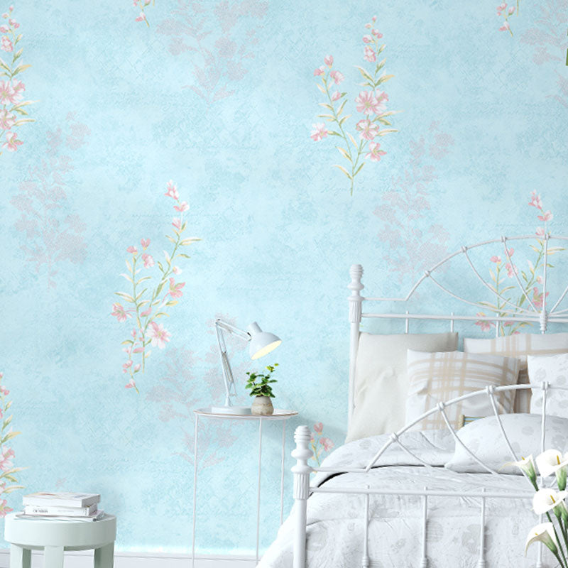 Light Color Wall Decor 31'L x 20.5"W Non-Woven Moisture-Resistant Dense Flower Design Wallpaper