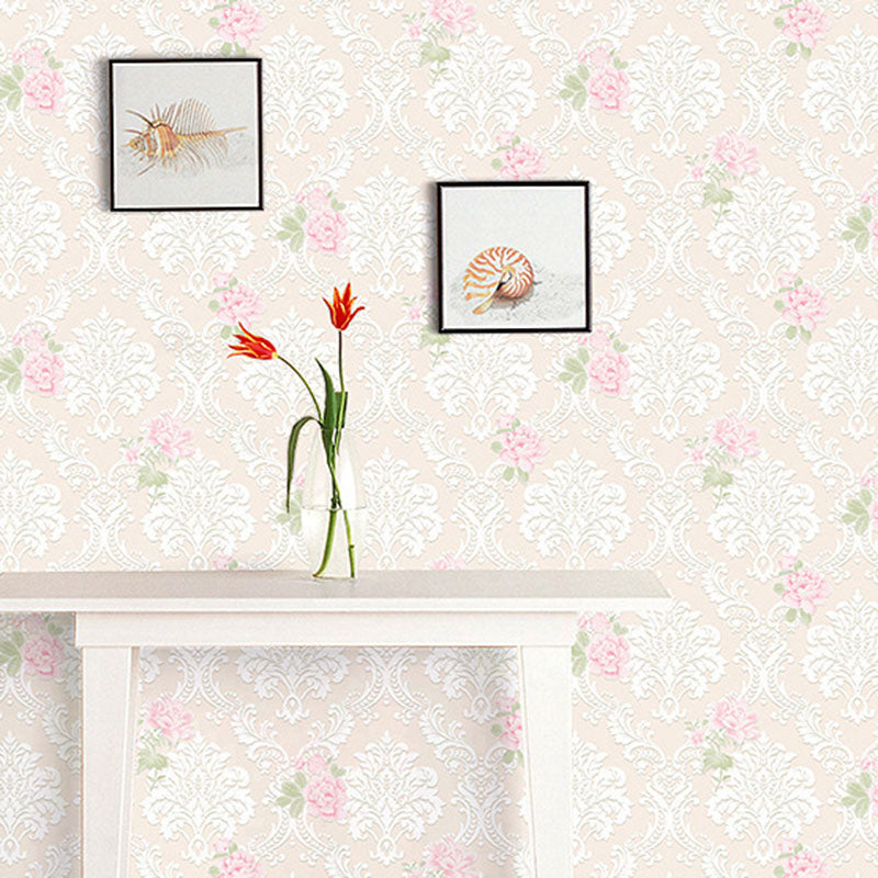 Natural Color Blossom Wall Decor Stain-Resistant Non-Pasted Wallpaper Roll, 33 ft. x 20.5 in