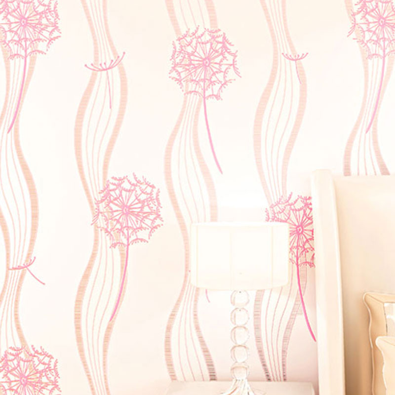 Non-Pasted Wallpaper Roll 31 ft. x 20.5 in Countryside Dandelion and Stem Wall Decor for Accent Wall