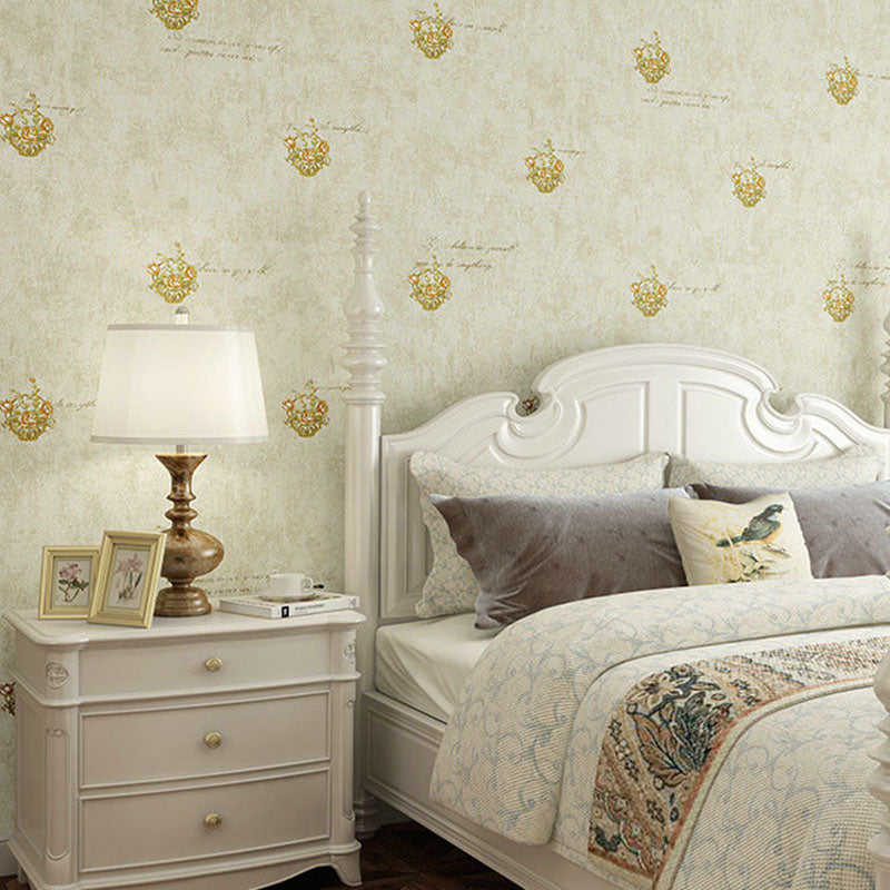 33' x 20.5" Wallpaper Roll Embossed Blossoms Wall Covering, Non-Pasted