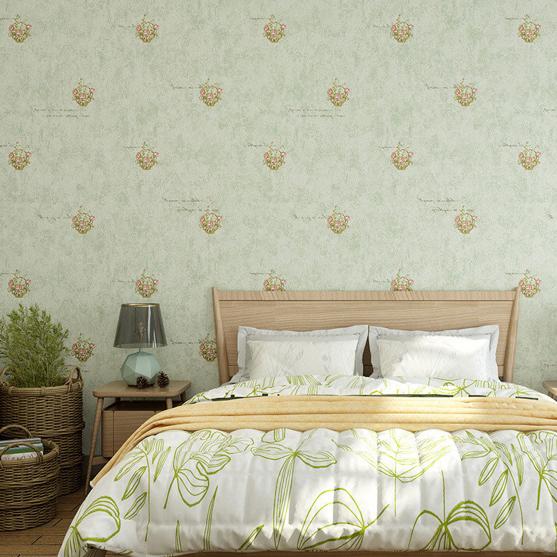 33' x 20.5" Wallpaper Roll Embossed Blossoms Wall Covering, Non-Pasted