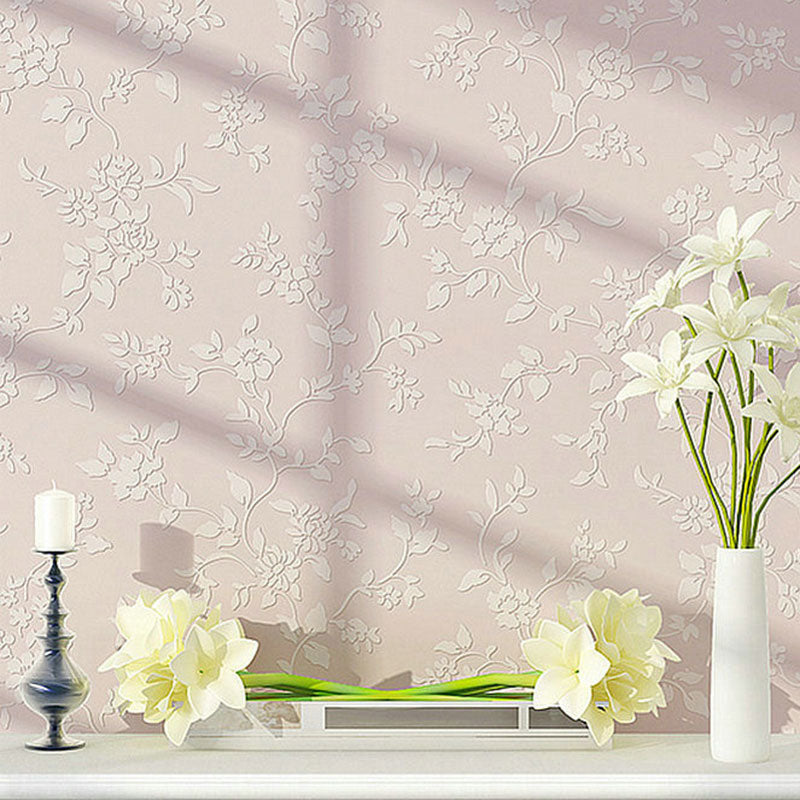 Countryside 3D Effect Blossom Wallpaper Water-Resistant Wall Decor, 31-foot x 20.5-inch