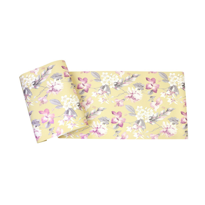 Fresh Magnolia and Stem Wallpaper Non-Pasted Wall Decor for Accent Wall, 33-foot x 20.5-inch