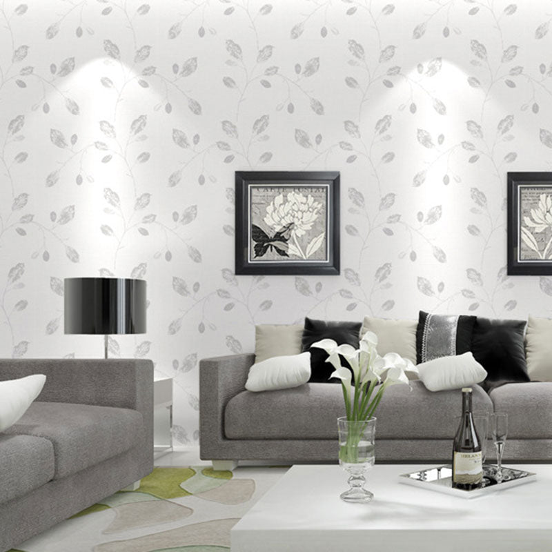 Natural Color Leaf Wallpaper Roll Decorative Non-Pasted Wall Covering, 20.5"W x 31'L