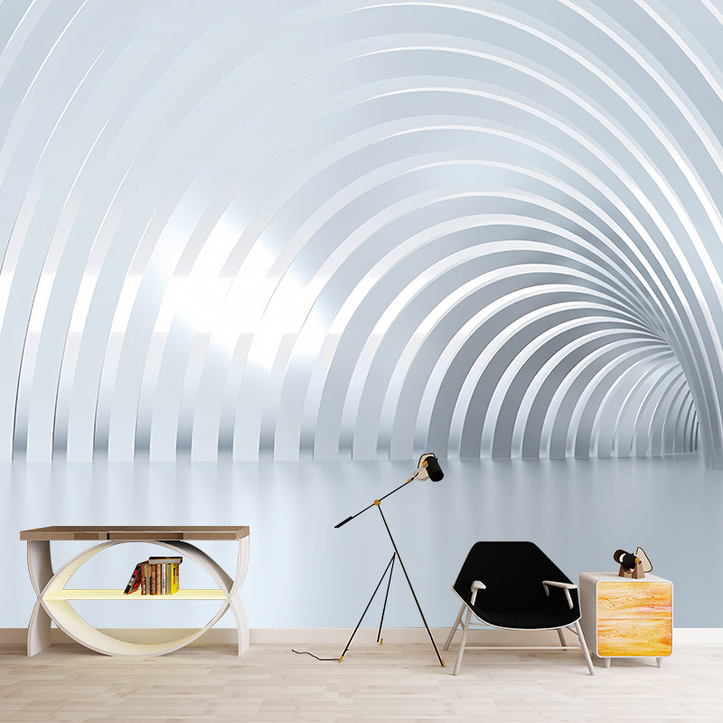 Arte de pared moderno nórdico Color Pastel túnel extendido 3D Mural grande para cafetería y vestidor