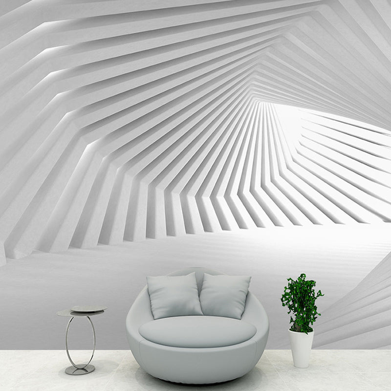 Arte de pared moderno nórdico Color Pastel túnel extendido 3D Mural grande para cafetería y vestidor