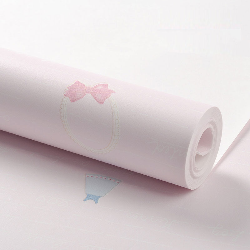 Rouleau de papier peint style prince mignon pour décoration de chambre de fille, couleur douce, non collé, 33 pi de longueur x 20,5 po de largeur