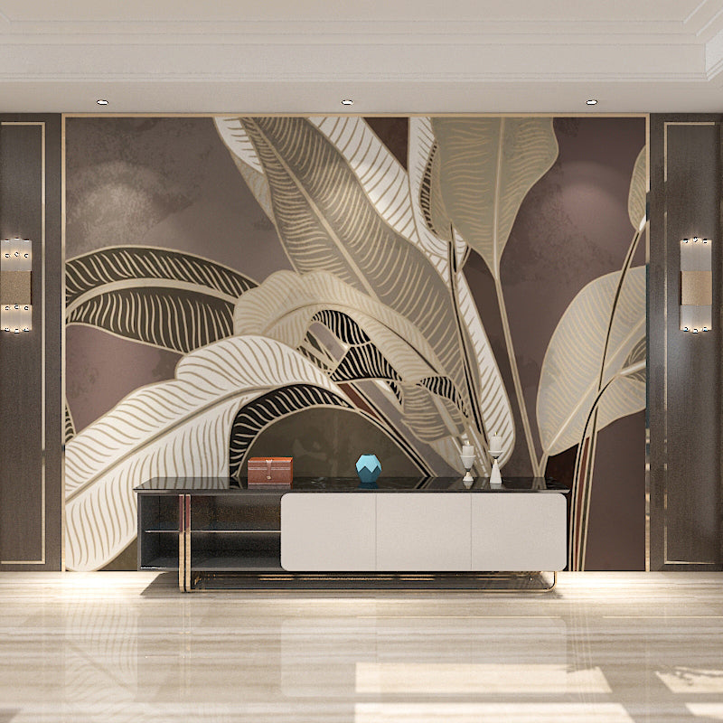 Illustration Style Banana Leaf Mural Extra Large Gallery Wall Decor, Made to Measure