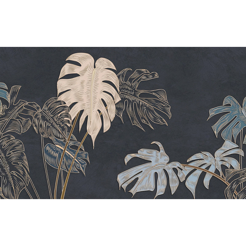 Cool Tropical Leaf Wall Art for Living Room Modern Wall Mural, Made to Measure