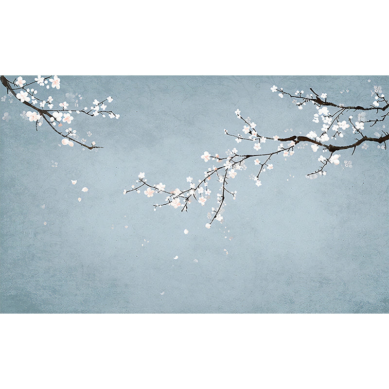 Decorative Plum Blossom Mural Wallpaper Non-Woven Fabric Contemporary Wall Art for Accent Wall
