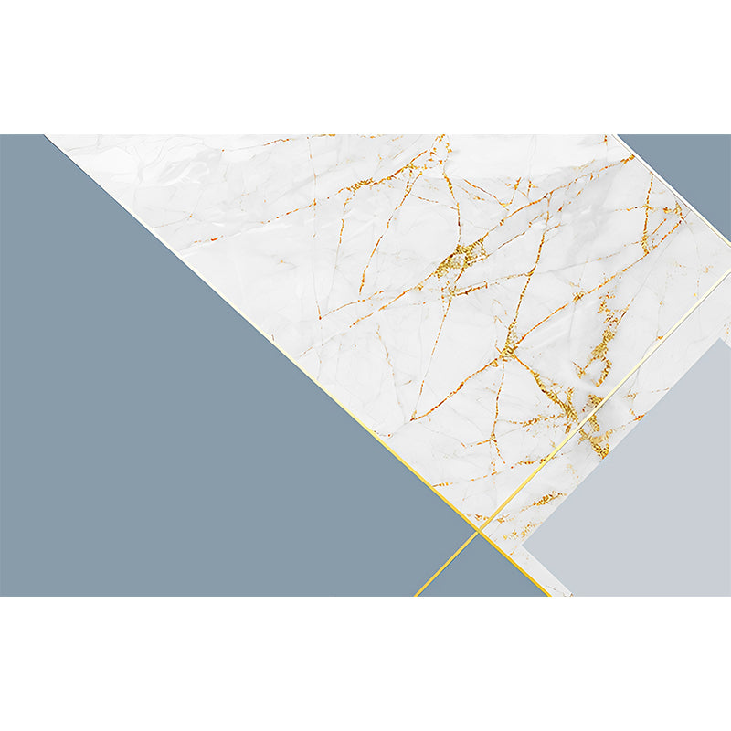 Extra Large Illustration Minimalist Mural for Gallery with Marble and Block in Grey and Blue