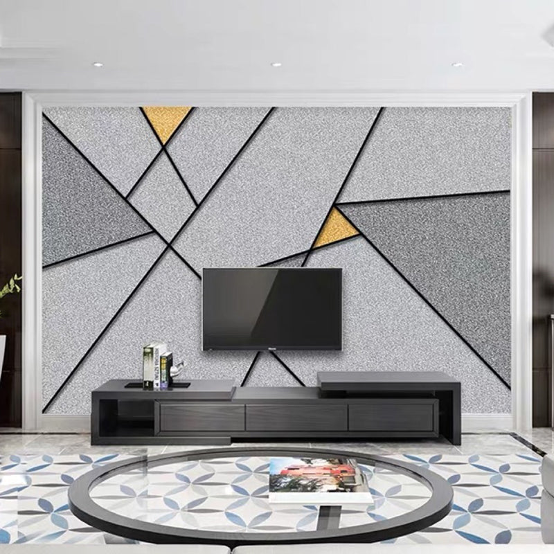 Illustration Geometries Mural Wallpaper Extra Large Wall Decor for Living Room, Made to Measure