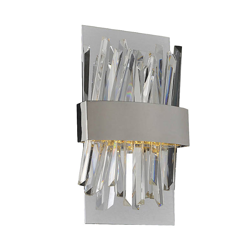 Rectangle de la chambre à coucher luminaire mural clair Crystal LED Contemporain Mur Wall Éclairage en chrome