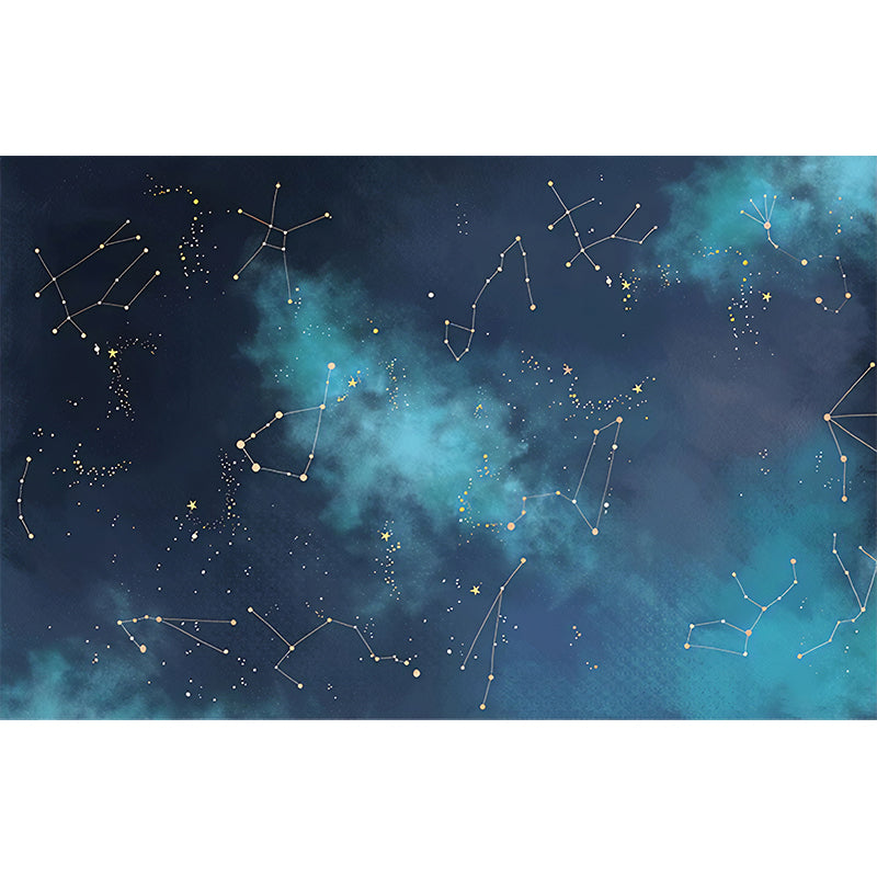 Large Dark Blue Galaxy Mural for Home Decoration, Non-Woven Material