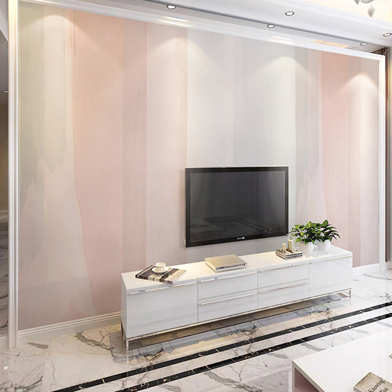 Scandinavian Ombre Wall Art for Living Room, Large Wall Mural in Orange and Blue