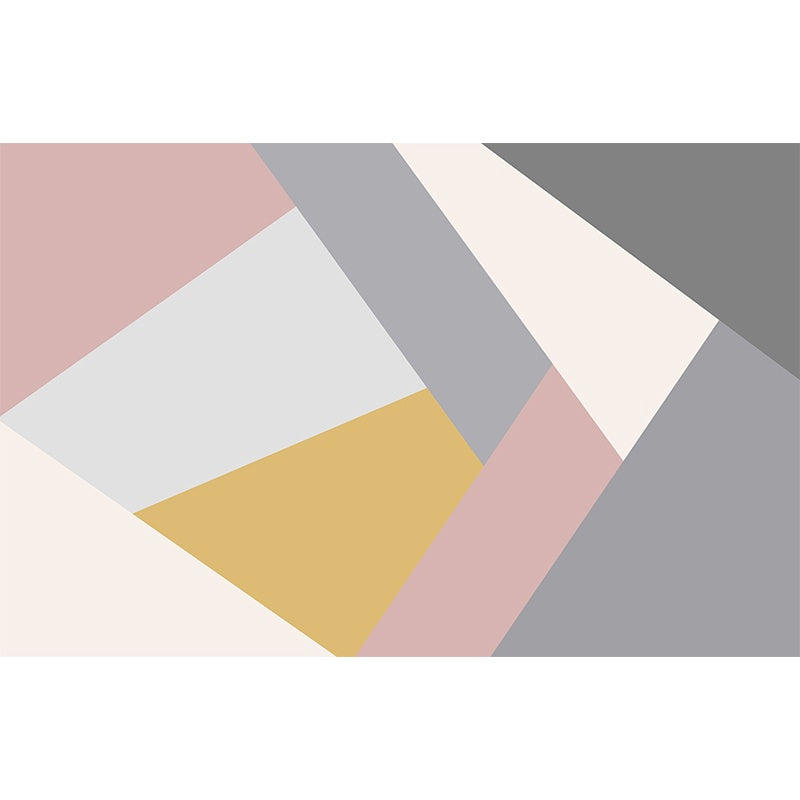 Geometries Wall Mural Decal in Soft Color, Contemporary Wall Art for Girl's Bedroom