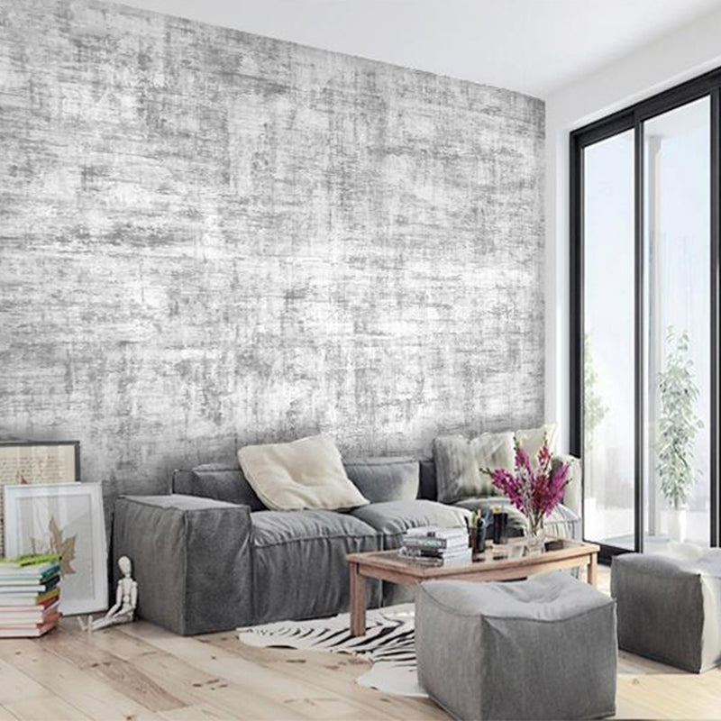 Stain-Resistant Linen Surface Wall Mural Non-Woven Fabric Minimalist Wall Covering for Accent Wall