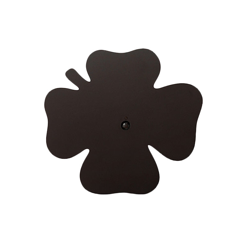 Black Finish Four Leaf Clover Wall Night Lamp Minimalism LED Acrylic Night Shadow Light, USB